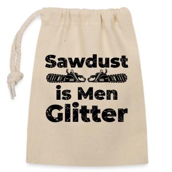 Lumberjack Statement Wood Sawdust Saw Forestry - Closable cotton gift bag (14x20cm) - nature - Front