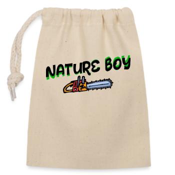Scie déclaration bûcheron menuiserie forestier - Sac cadeau en coton avec cordon (14 x 20 cm) - nature - Devant