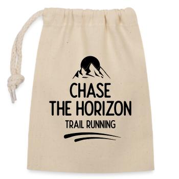 Trail Running - Chase The Horizon - Closable cotton gift bag (14x20cm) - nature - Front