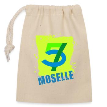 Moselle - Closable cotton gift bag (14x20cm) - nature - Front