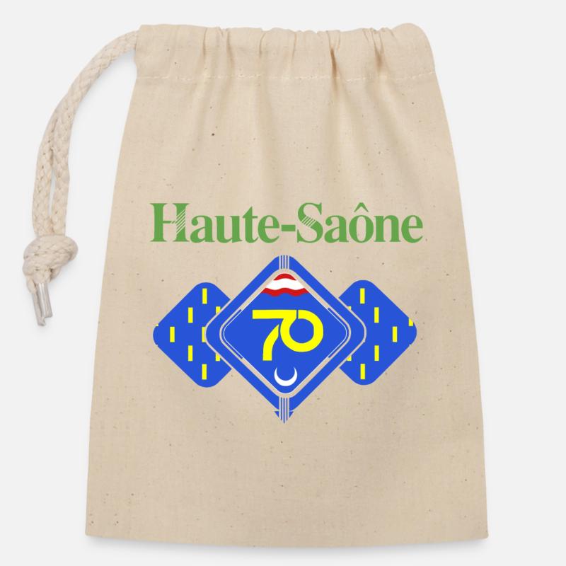 Haute-Saône - Sac cadeau en coton avec cordon (14 x 20 cm) - nature
