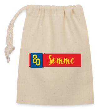 Summe - Verschließbarer Geschenkbeutel aus Baumwolle (14x20cm) - Natur - Vorne