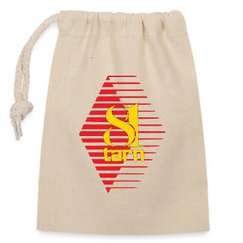 Tarn - Closable cotton gift bag (14x20cm) - nature - Front