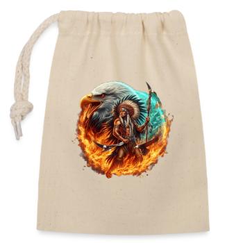 Sagesse amérindienne - Sac cadeau en coton avec cordon (14 x 20 cm) - nature - Devant