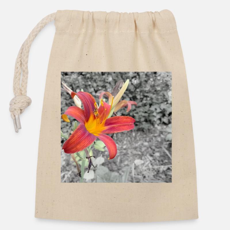 Contraste de couleurs éclatant comme un lycérophe - Sac cadeau en coton avec cordon (14 x 20 cm) - nature