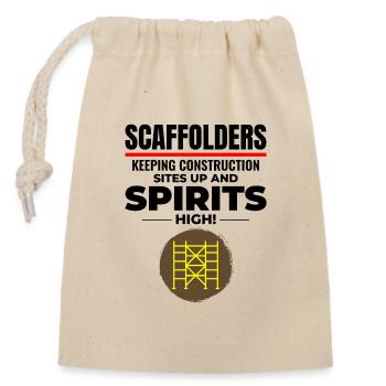 Plate-forme d’échafaudage d’échafaudage de constructeur d’échafaudages - Sac cadeau en coton avec cordon (14 x 20 cm) - nature - Devant