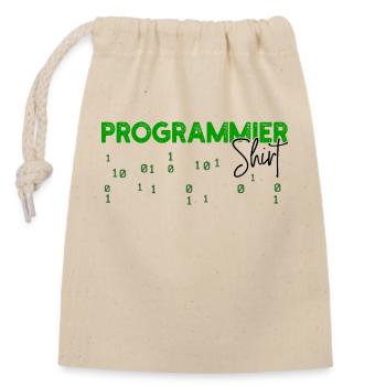 Programmierer Developer Code Statement Skripting - Verschließbarer Geschenkbeutel aus Baumwolle (14x20cm) - Natur - Vorne