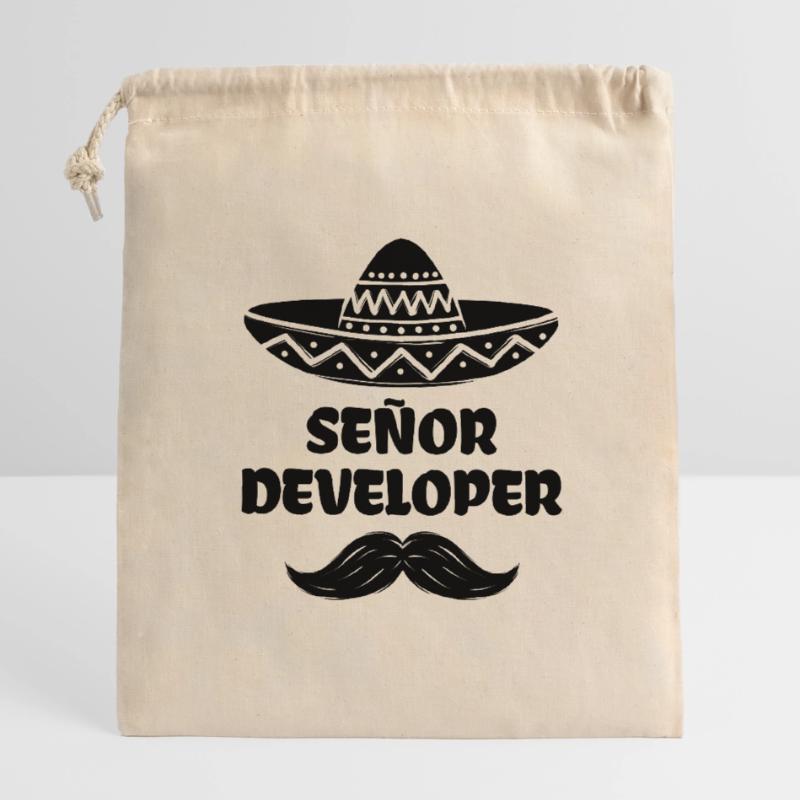 Déclaration du développeur Scripting Dev Computergeek Sac cadeau en coton avec cordon (14 x 20 cm)