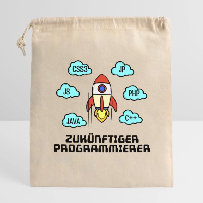 Développeur de code CSS Programmeur C++ Java Php Sac cadeau en coton avec cordon (14 x 20 cm)