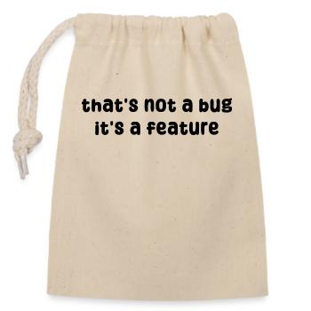 Developer Geek Bugs Code Informatik Statement - Verschließbarer Geschenkbeutel aus Baumwolle (14x20cm) - Natur - Vorne