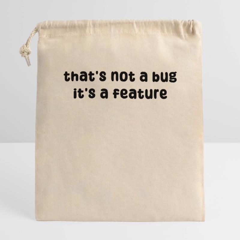 Développeur : Geek Bugs Code Computer Science Statement Sac cadeau en coton avec cordon (14 x 20 cm)