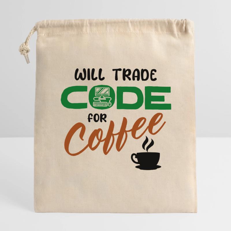 Développeur de déclaration de code Computerfreak Informatik Sac cadeau en coton avec cordon (14 x 20 cm)