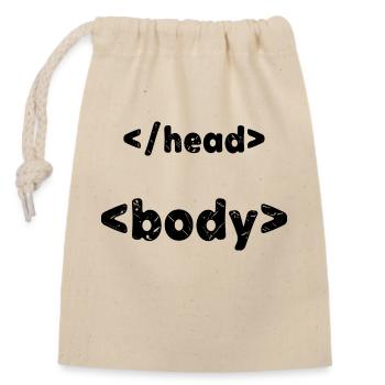 Code Developer Saying Debug Programmer Computer - Closable cotton gift bag (14x20cm) - nature - Front