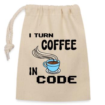 Code Programmierer Skripting Statement Developer - Verschließbarer Geschenkbeutel aus Baumwolle (14x20cm) - Natur - Vorne