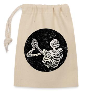 Death - Closable cotton gift bag (14x20cm) - nature - Front
