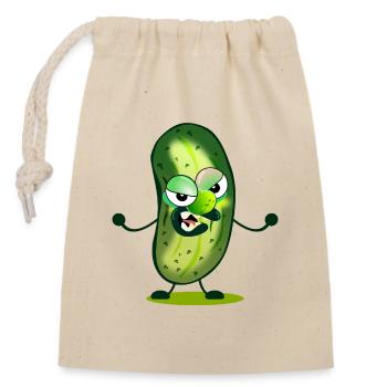 Pickles Cartoon - Closable cotton gift bag (14x20cm) - nature - Front