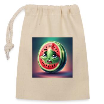 Watermelon, Fruit, Palestine - Closable cotton gift bag (14x20cm) - nature - Front