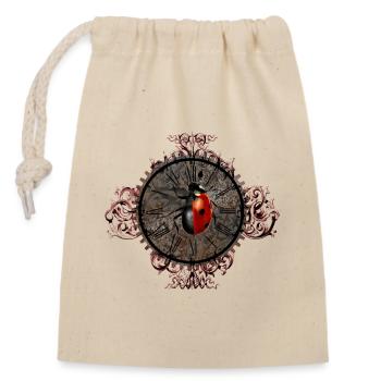 Luck-Misfortune - Closable cotton gift bag (14x20cm) - nature - Front