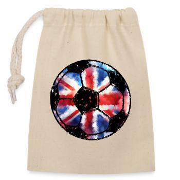 Soccer England - Red White Blue - Union Jack - Closable cotton gift bag (14x20cm) - nature - Front