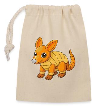 Aardvark Cute Mascot Cartoon Character Kawaii - Closable cotton gift bag (14x20cm) - nature - Front