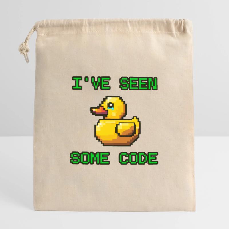 Pixel Duck I’ve Seen Some Code Closable cotton gift bag (14x20cm)