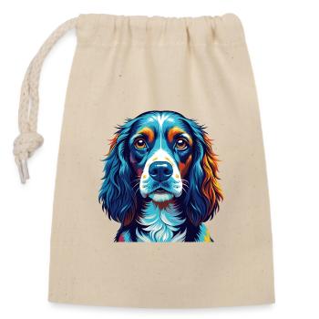 Norfolk Spaniel Hunderasse Bunte Karikatur Kawaii - Verschließbarer Geschenkbeutel aus Baumwolle (14x20cm) - Natur - Vorne