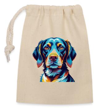 Alt Dänisch Pointer Hund Rasse Karikatur Kawaii - Verschließbarer Geschenkbeutel aus Baumwolle (14x20cm) - Natur - Vorne