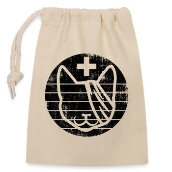 Veterinary Cat - Closable cotton gift bag (14x20cm) - nature - Front