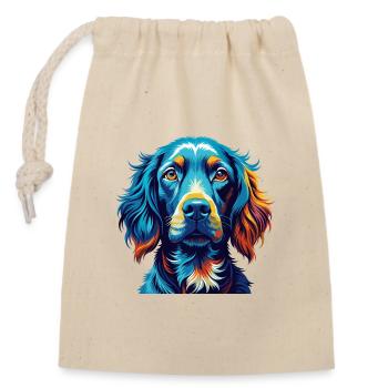 Boykin Spaniel Chien Race Coloré Dessin Animé Kawaii - Sac cadeau en coton avec cordon (14 x 20 cm) - nature - Devant