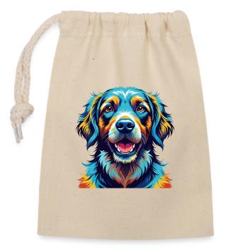 Cao De Seo Miguel Dog Breed Cartoon Kawaii - Closable cotton gift bag (14x20cm) - nature - Front