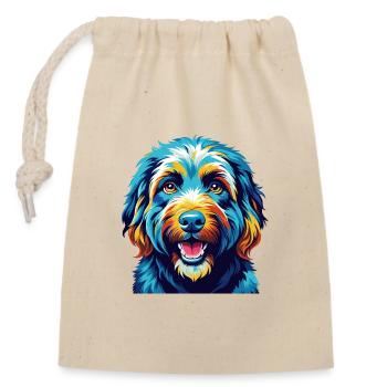Goldendoodle Hunderasse Bunte Karikatur Kawaii - Verschließbarer Geschenkbeutel aus Baumwolle (14x20cm) - Natur - Vorne