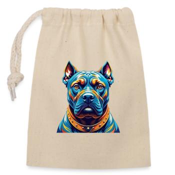 Perro De Presa Canario Chien Race Dessin Animé Kawaii - Sac cadeau en coton avec cordon (14 x 20 cm) - nature - Devant