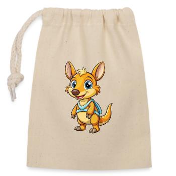 Aardvark Cute Cartoon Character Kawaii Clipart - Closable cotton gift bag (14x20cm) - nature - Front