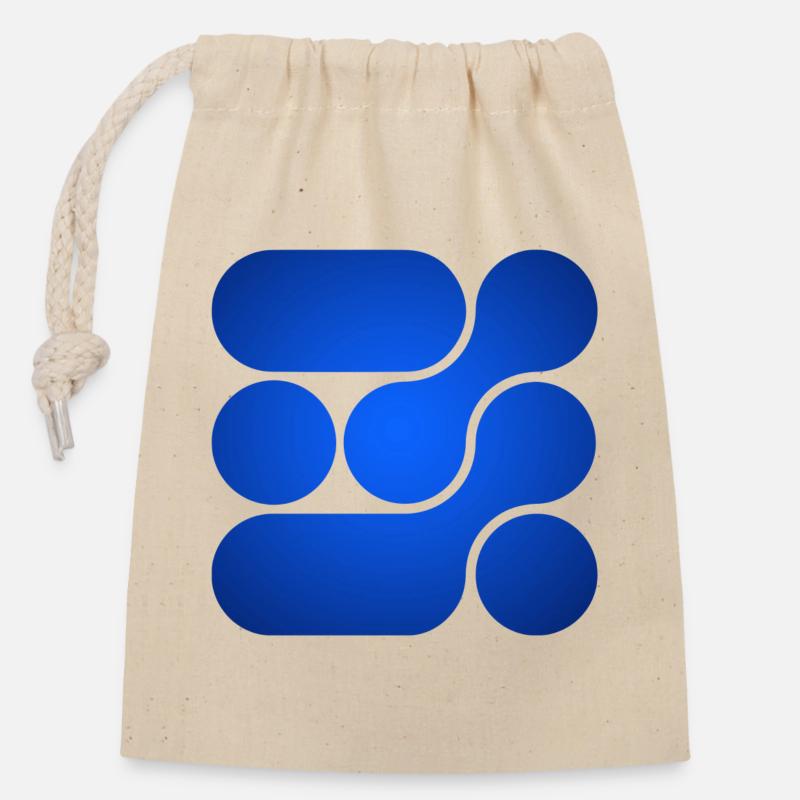 OCHOOO - Bleu magique - Sac cadeau en coton avec cordon (14 x 20 cm) - nature