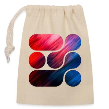 OCHOOO - Rouge et bleu - Sac cadeau en coton avec cordon (14 x 20 cm) - nature - Devant