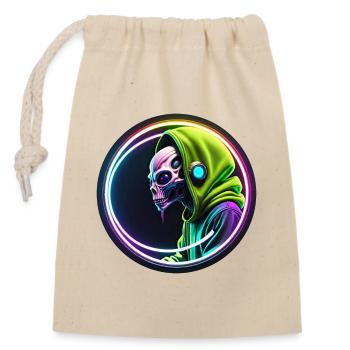 Rythme extraterrestre - Sac cadeau en coton avec cordon (14 x 20 cm) - nature - Devant