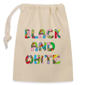 Noir et blanc mais en couleur - Sac cadeau en coton avec cordon (14 x 20 cm) - nature - Devant
