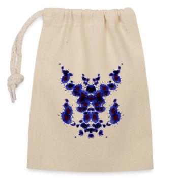 Pipe Chess Blue - Closable cotton gift bag (14x20cm) - nature - Front