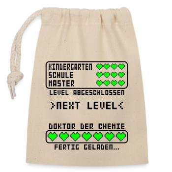Doktortitel Doktor der Chemie bestanden - Verschließbarer Geschenkbeutel aus Baumwolle (14x20cm) - Natur - Vorne