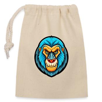 Mandrill Colorful Kawaii Cartoon Character Clipart - Closable cotton gift bag (14x20cm) - nature - Front