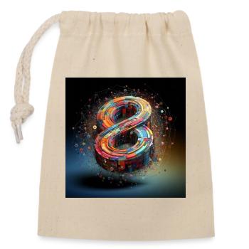 Symbole 1 - Sac cadeau en coton avec cordon (14 x 20 cm) - nature - Devant