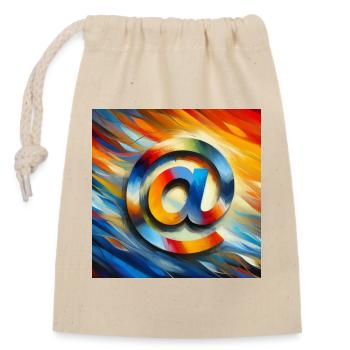 Symbole 5 - Sac cadeau en coton avec cordon (14 x 20 cm) - nature - Devant