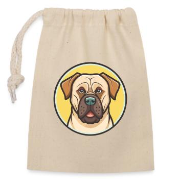 Boerboel Hunderasse bunte Cartoon Kawaii Clipart - Verschließbarer Geschenkbeutel aus Baumwolle (14x20cm) - Natur - Vorne