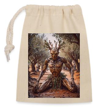 Gemüse Untergang Apocalypse Monster Olivenbaum - Verschließbarer Geschenkbeutel aus Baumwolle (14x20cm) - Natur - Vorne
