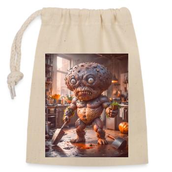 gemüse untergang Apocalypse Monster Kartoffel - Verschließbarer Geschenkbeutel aus Baumwolle (14x20cm) - Natur - Vorne