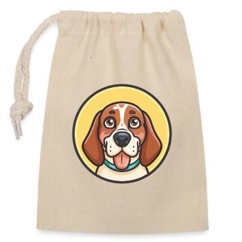 Jugoslawische Windhund Rasse Karikatur Kawaii Clipart - Verschließbarer Geschenkbeutel aus Baumwolle (14x20cm) - Natur - Vorne