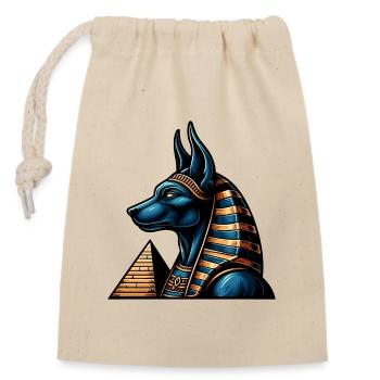 Anubis | Guardian of the Tombs Egypt - Closable cotton gift bag (14x20cm) - nature - Front