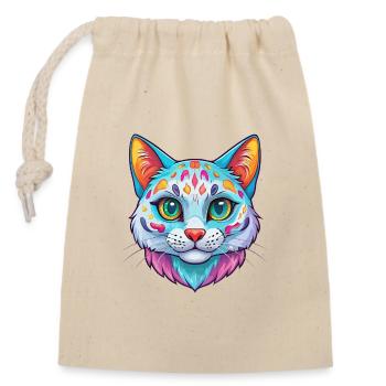 Australische Gefleckte Nebelkatze Rasse Karikatur Kawaii A - Verschließbarer Geschenkbeutel aus Baumwolle (14x20cm) - Natur - Vorne