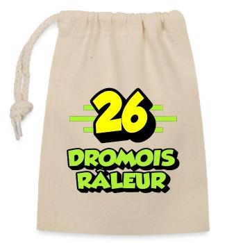 Klagende Drôme - Verschließbarer Geschenkbeutel aus Baumwolle (14x20cm) - Natur - Vorne