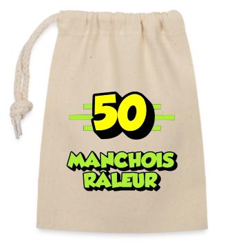 Manchois râleur - Sac cadeau en coton avec cordon (14 x 20 cm) - nature - Devant
